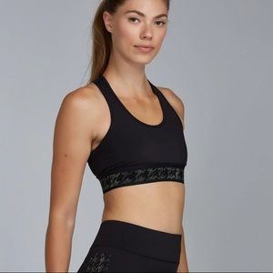 NWT Noli black crystal houndstooth bra